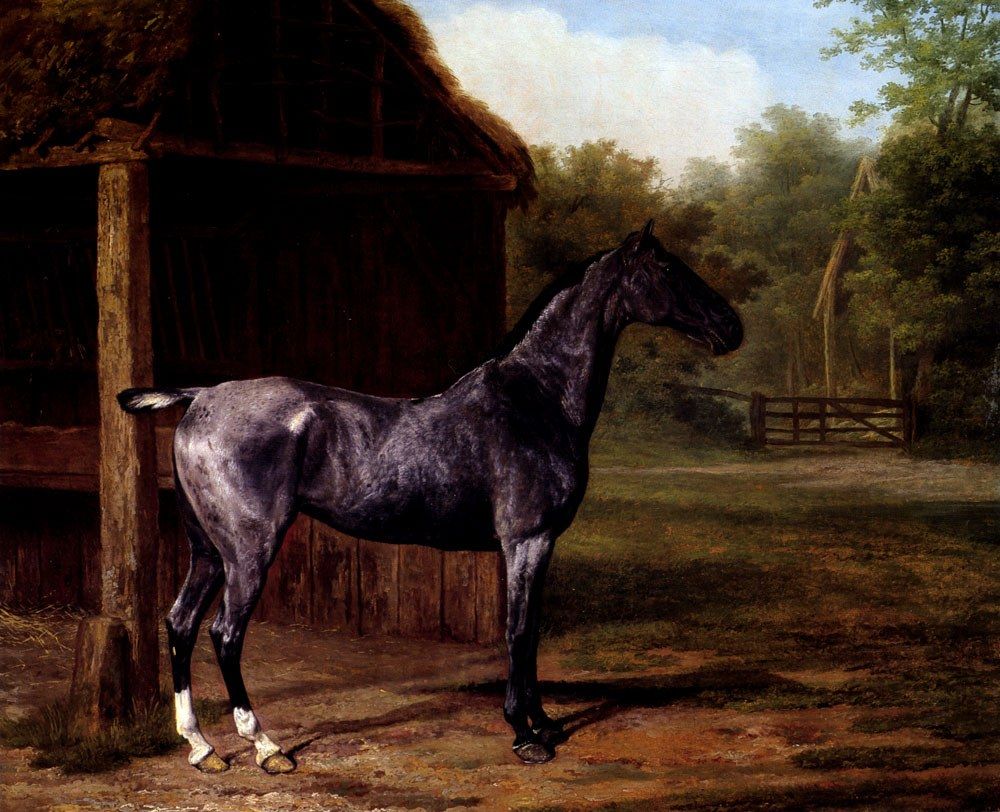 Jacques Laurent Agasse lord Rivers' Roan mare In A Landscape